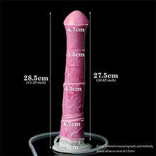 Load image into Gallery viewer, FRRDEI Ejaculating Horse Dildo G Spot with Suction Cup, 11 inch Liquid Squirting Dildo Silicone Multi Color Anal Dildo for Men Women - Red
