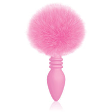 Load image into Gallery viewer, Sexy Gift Set of Massive Triple Threat 3 Cock Dildo and Icon Brands Cottontails, Silicone Bunny Tail Butt Plug, Ribbed Pink
