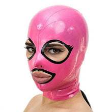 Load image into Gallery viewer, Pink Latex Mask Halloween Rubber Hood Open Beautiful Eyes and Mouth Back Zipper Mask Club Wear (L)
