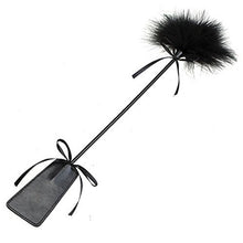 Load image into Gallery viewer, Love Flirting Whip with Feather Tickler Leather Hand Spanking Slapper
