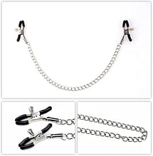 Load image into Gallery viewer, Adjustable Metal Nipple Clamps Necklace Entertainment Chain Clip for Women/Man Non-Piercing Nipplerings Clip On Nipple Rings Decorative Clip for Clothing Accessories (Style-1)
