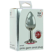 Load image into Gallery viewer, Adam &amp; Eve Pink Gem Anal Plug Small Silver
