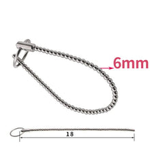 Load image into Gallery viewer, 13cm/18cm/27cm/35cm Long Metal Pull Beads Urethral Plug Man Penis Insert Stimulation Urethral Dilator Sex Toys for Men Horse Eye Urethral Stick (XL-8MM)
