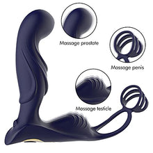 Load image into Gallery viewer, 12 Vibration Modes Vibrating Penis Ring Rechargeable Cock Ring Stimulating Pleasure for Couples Male Masturbator Enhance Prostate Massager Erection Mens Vibrator Adult Sex Toys
