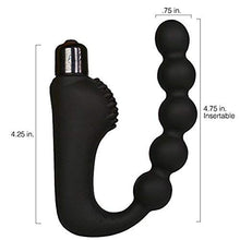 Load image into Gallery viewer, ViiNA GA Vibrating Anal Beads Butt Plug - Flexible Silicone 10 Vibration Modes Graduated Design Anal Sex Toy Waterproof Bullet Vibrator for Men, Women and Couples
