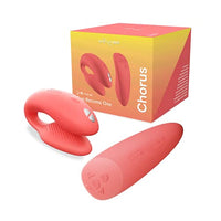 We-Vibe Chorus Couples Vibrator Remote & App Controlled Wearable Vibrating Smart Sex Toy for Him & Her, Coral Crave