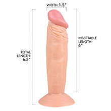 Load image into Gallery viewer, Realistic Suction Cup Dildo - Veined Shaft Tapered Tip - Hands-Free Masturbation or Strap On Compatible
