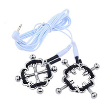 Load image into Gallery viewer, Electric Shock Nipple Clamps, Adjustable Current Level Electric Nipple Clamps, Non Piercing Nipple Jewelry, Pleasure Toy for Adults Role Play Game (White)
