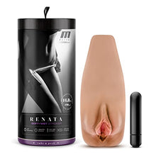 Load image into Gallery viewer, Blush M Elite - Soft and Wet Renata - 7&quot; Self Lubricating Ribbed Masturbator - Single Speed Vibrating Bullet Included - Open Ended for Easy Cleaning - Incredibly Realistic Look &amp; Feel Sex Toy for Him
