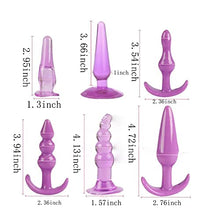 Load image into Gallery viewer, Anal Plug Set,Pack of 6 Butt Plug Trainer Kit Silicone Prostate Massager Anal Dildo Sex Toys Training Kit Butt Plug Anus Stimulation Pleasure Plug Toy Expanding Butt Plug for Men Women (Pink)
