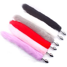 Load image into Gallery viewer, LSCZSLYH Fox Tail Anal Plug Tail Dildo Accessory Butt Plug Fox Tail Role Play for Couple Cosplay (Color : Pink)
