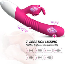 Load image into Gallery viewer, Yuan Art Canvas 2022 New G Spot Rabbit Vibrator Dildo for Women, Bunny Ears Tongue Licking Clitorals Stimulator Vibrating Dildo Adult Sex Toys
