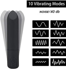 Load image into Gallery viewer, GROLEBO Mini Vibrator with Tip for Precision Stimulation, Discreet Rechargeable Lipstick Vibe Waterproof with 10 Vibration Modes Pocket Massage Stick
