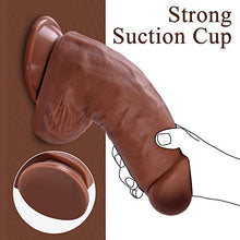 Load image into Gallery viewer, Realistic Silicone Dildos with Strong Suction Cup for Hands-Free and Anal Play, G-spot Giant Dildo Large Size Anal Sex Toy for Experienced Men Woman, Handmade Dual Layered-Feels Like Skin, 9 Inch
