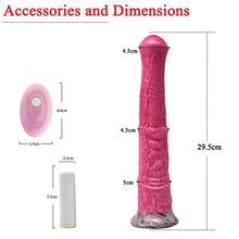 Load image into Gallery viewer, longsafe Extra Long 11.5inches Dildo Vibrator with Shock Function G-Spot Vibrators for Men with 10 Vibration Modes Horse Anal Butt Plug Large XL Animal Horse Penis Sex Toy for Women
