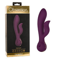 CalExotics Obsession Fantasy Vibrator  Premium Rechargeable Silicone Rabbit Massager Sex Toy for Women - Purple