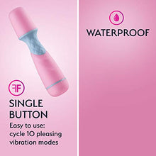 Load image into Gallery viewer, Femme Funn FFIX Small Lightweight Deep Tissue Massager Wand - 100% Waterproof Couples Vibrator Adult Toy - Pink Wand Vibrator Personal Massager for Women - Single Button Vibrating Massager for Adults
