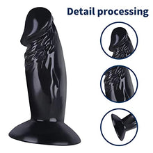 Load image into Gallery viewer, Small Dildo,4.3 in Soft Small Anal Plug,Beginner Anal Dildo Ease Training Adults Sex Toy for Women Men.Multifunctional Sex Toy Games (Black)
