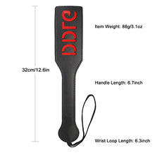 Load image into Gallery viewer, VENESUN DDLG Daddy DOM/Little Girl Spanking Paddle, 12.6inch Faux Leather Sex SM Toys for Adults BDSM Play, Black
