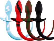 Load image into Gallery viewer, ERUN Silicone Anal Plug Fox Tail Smooth Touch Anal Sex Toys Beads for Beginners Waterproof Smooth Touch Anal Sex Toys Beads for Women Men (red Color Mixture)
