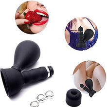 Load image into Gallery viewer, Female Nipple Sucker Stimulator for Sucking and Licking Pleasure, Waterproof Silicone Nipple Breast Pump (Black) 1 Pair Set Female Nipple Sucker Toys
