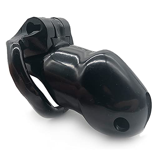 FYJENNICC 2Magiclockers Lightweight Premium Resin Chastity Device Male Cock Rings with Discreet Packing (Large, Black)