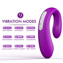 Load image into Gallery viewer, Rechargeable Clitoral &amp; G-spot Vibrator, Waterproof Couples Vibrator with 9 Powerful Vibrations, Remote Control Clitoris G Spot Stimulator Adult Sex Toy for Women Solo Play or Couples Fun
