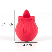 Load image into Gallery viewer, Rose Toy Vibrator for Women Tongue Licking Mini Clitoral Vibrator Stimulator with 10 Vibrating Pleasure for Clitoris &amp; Nipple Stimulation, Adult Sex Toys &amp; Games for Women Couples
