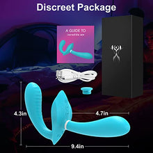 Load image into Gallery viewer, Strapless Strap On G-Spot Removable Dildo Vibrator for Women, Double Ended Wearable Dildo Vibrator with Triple Motors 10x10x10, Adult Sex Toy for Women Lesbian Couples Play
