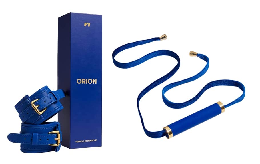 Unbound Orion and Bit Bundle: Adjustable, Comfortable, Versatile, Over The Door Leather Restraint and Gag Set