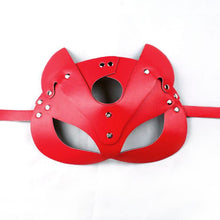 Load image into Gallery viewer, Faux Leather Eye Mask Cute Sexy Products Stage Cosplay Mask Couple Props Red
