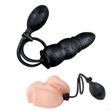 Load image into Gallery viewer, Simple Operation Manual Exhaust Black High Toughness Memorable Soft Silicone Realistic Classic Dick Plug&#39;s Unisex
