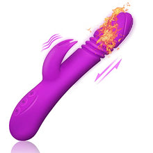 Load image into Gallery viewer, G Spot Rabbit Vibrator with Heating Function, Rose Sex Toys for Clitoris G-spot Stimulation,Waterproof Dildo Vibrator with 9 Powerful Vibrations Dual Motor Stimulator for Women or Couple Fun
