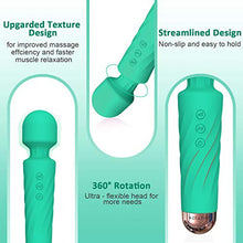 Load image into Gallery viewer, SIKXTOA Mini Vibrator, 8 Speeds 20 Patterns, G Spot Cordless Wand Massager, Clitoral Stimulator, Dildo, Sex Toys, Rechargeable Handheld Powerful Silent Waterproof Female Adult Toys (Wave Green)
