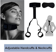 Load image into Gallery viewer, Sex Tie Downs for Adults Couples Blindfold Handcuff Restraint Kit Adjustable Sexy Straps Sex Gaming Neck to Wrist Couples Bed Restraints Sex Women Submissive Kit Kinky Bedroom Toys Women&#39;s Sweatshirt
