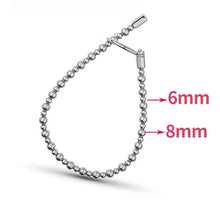 Load image into Gallery viewer, 13cm/18cm/27cm/35cm Long Metal Pull Beads Urethral Plug Man Penis Insert Stimulation Urethral Dilator Sex Toys for Men Horse Eye Urethral Stick (L-8MM)
