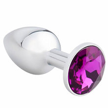 Load image into Gallery viewer, SGirl Metal-Plated Jeweled Anal Plug Butt Kit Couple Sex Pleasure Adult Games Toy (Purple)
