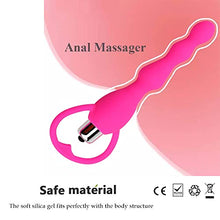 Load image into Gallery viewer, Anal Vibrator Sex Toy for Women Man Anal Beads Vibrators Gay Prostate Massage Smooth Butt Soft Silicone Plugs Dildo Vibrating Anal Plug Adult (Pink)
