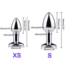 Load image into Gallery viewer, LSCZSLYH Mini Sexy Color Metal Anal Plug Anal Dilator for Adult Men and Women Fun Flirting Adult Toys Gay (Color : Heart Purple-xs)
