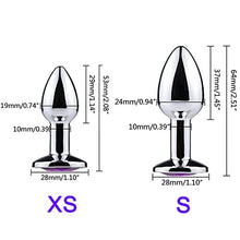 Load image into Gallery viewer, LSCZSLYH Mini Sexy Color Metal Anal Plug Anal Dilator for Adult Men and Women Fun Flirting Adult Toys Gay (Color : Black-xs)
