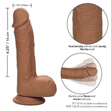 Load image into Gallery viewer, CalExotics Dual Density Silicone Studs 6.25 Inch Realistic Dildo with Suction Cup - Brown - SE-0255-30-3
