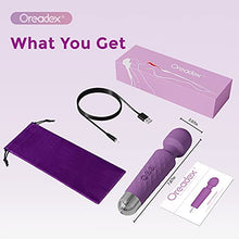 Load image into Gallery viewer, Rechargeable Vibrator, 20 Patterns &amp; 5 Speeds,G-Spot Wand Vibrator, Clit Vibrators, Sex Toys, Quiet &amp; Powerful - Waterproof, Dildos, Adult Toys, Personal Wand Massager- Purple
