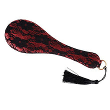 Load image into Gallery viewer, Tassel lace Hand Slap sm Torture Device Beating Adult Couples Butt Toy Leather Paddle (Red)
