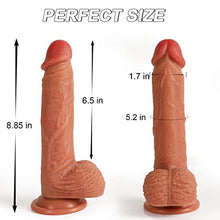 Load image into Gallery viewer, High-Frequency Thrusting Dildo Vibrator - 8.8&quot; Realistic Thrusting Dildo Thick Penis Dildo with Strong Suction Cup for G Spot Anal Prostate Massager, Remote Control Dildo with 9 Thrusting 9 Vibrating
