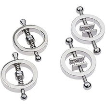 Load image into Gallery viewer, 2/4 PCs Stainless Steel Nipple Clamps, Fake Nipple Rings Non Piercing, Nipple Clamps Sexual Pleasure, Nipple Toys for Couple Flirting or Own Use (B)
