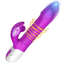 Load image into Gallery viewer, G Spot Rabbit Vibrator with Heating Function,Sex Toys for Clitoris,Waterproof Dildo Vibrator with 9 Powerful Vibrations Dual Motor Stimulator for Women or Couple Fun (Purple white9)
