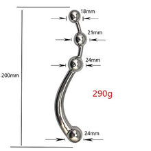 Load image into Gallery viewer, Stainless Steel Prostate Pull Bead Massager Masturbation Stick Back Court Plug Anal Plug (Size Optional Size) (s)
