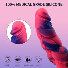 Load image into Gallery viewer, Realistic Monster Dildo for Women, 8.11 inch Shaped Anal Dildo with Strong Suction Cup, Huge Thick Dildo for Women, Liquid Silicone Dildo Anal Plug Prostate Massager Adult Sex Toy (Rose Black)
