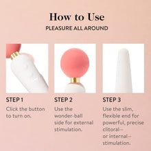 Load image into Gallery viewer, goop Wellness Double-Sided Wand Vibrator | External, Internal, &amp; Clitoral Stimulator | 64 Pulsating Patterns | 8.125 in | Rechargeable Vibrator | Waterproof Vibrator | Phthalate, Latex, &amp; BPA Free
