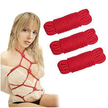 Load image into Gallery viewer, Sex Bondage Soft Rope Cord Red 3Pcs 10M 33 Feet Cotton Rope Craft Rope Thick Cotton Cord Adult Games Restraints
